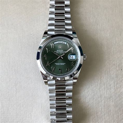 rolex arabic dial green price|Rolex watch with arabic numbers.